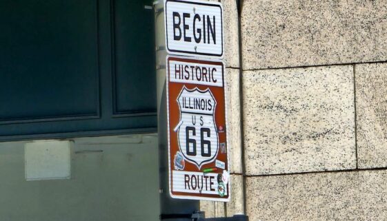 Begin Route 66 Sign - Chicago