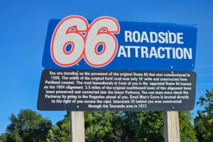Informational sign about the original Route 66 Informational sign about the original Route 66