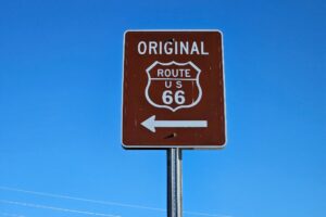 Sign to the original route 66 Sign to the original route 66