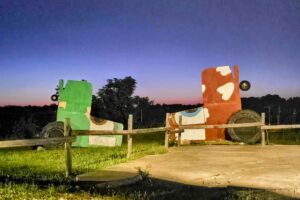 Tractor Tippin' in the field