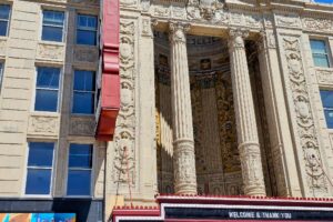 Rialto Square Theatre peek behind the columns Rialto Square Theatre peek behind the columns