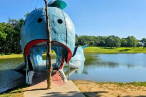 Staring down the mouth of the Blue Whale of Catoosa