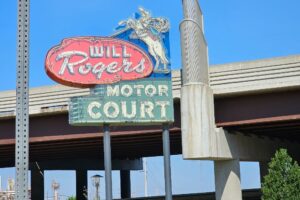 Will Rogers Motor Court sign Will Rogers Motor Court sign