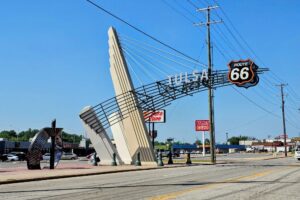 Tulsa sign leaving town Tulsa sign leaving town