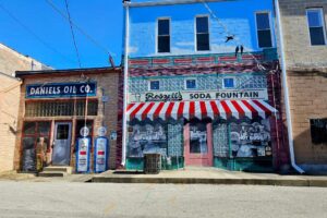 Mural of a soda fountain Mural of a soda fountain
