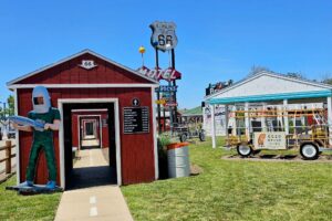 The path takes you to buildings that have info about each city represented at it