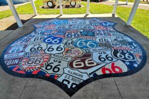 A shield with all the different 66 shields A shield with all the different 66 shields