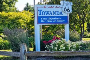 Welcome to Towanda sign