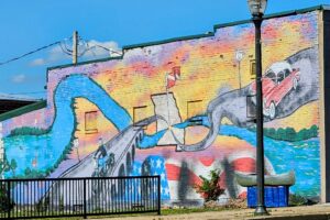 Americana mural in Waynesville Americana mural in Waynesville