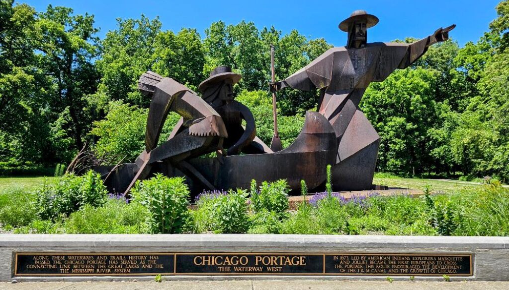 Chicago Portage statue