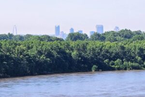 St. Louis and the Gateway Arch in the distance St. Louis and the Gateway Arch in the distance