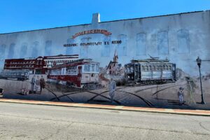 Historic El Reno mural with trolleys Historic El Reno mural with trolleys