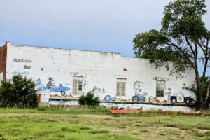 A fun mural featuring an armadillo driving a Corvette A fun mural featuring an armadillo driving a Corvette