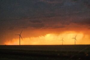 Sunset and windmills Sunset and windmills