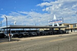 An old covered drive in is now a car lot An old covered drive in is now a car lot