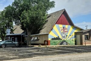 Route 66 Visitor Center mural Route 66 Visitor Center mural