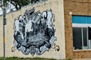 Boxwell Brothers old west mural