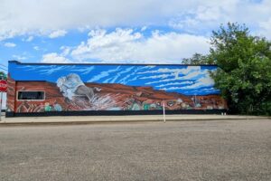 Buffalo on the plains mural